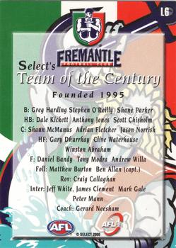 2000 Select AFL Millennium - Team Logos #L6 Fremantle Dockers Back